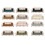 Pack of 5 Universals Elastic Sofa Cover Set with Quick-Black 2