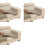 T Shape Stitching Jacquard Sofa Cover Prevents Wrinkles-White 7