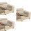 T Shape Stitching Jacquard Sofa Cover Prevents Wrinkles-White 6