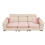 Set mit 3 elastischen Sofaschonern und 2 Kissenbezügen für-Rosa 1