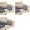 T Shape Stitching Jacquard Sofa Cover Prevents-Dark Grey 1