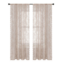 2 Panels Romantics Sheer Lace Curtains-light pink W100cm L200cm