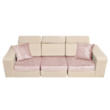Set mit 5 Sofabezügen und Kissenbezügen, handgefertigt aus-Rosa