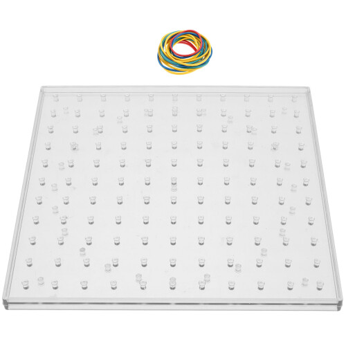 2Sets Educatief Speelgoed Dubbelzijdig Geoboard Voor Kinderen Multi