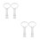 4St Baby Bed Accessoires Wit PP - Pull Up Loopringen Peuters 4