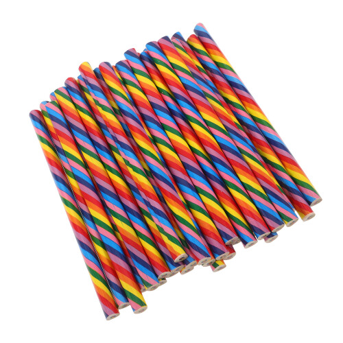 30Ud Lápices Multicolor De Madera Con Único Para Estudiantes