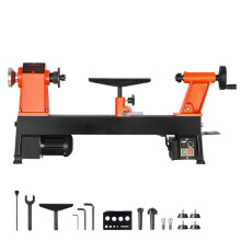 Torno de Madera Establecido-Duoku-30,4 x 46,5 cm-Torno de Madera Eléctrico-750 W-con Velocidad Variable 0-3800 r/min-Motor CC sin Escobillas