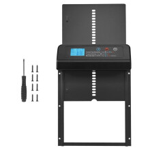 Porta Automática para Galinheiro-Duoku-Funcionamento com Pilhas-2 Modos-com Temporizador-Sistema Anti-Empurrão-Preto