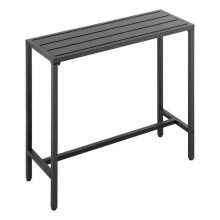 Table de bar haute extérieure - DUOKU - BZ100 - 100 x 37,5 cm - Plateau résistant à l'eau - Structure acier anti-corrosion