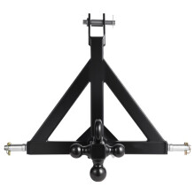 Atrelagem de 3 Pontos com Receptor 5 cm-Duoku-Fixação Rápida 3 Pontos-3 Bolas de Reboque, Adaptador de Barra de Reboque Robusta