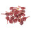 20Pz Mini Bistecche Simulate in PVC Rosso Per Cucina Bambole 8