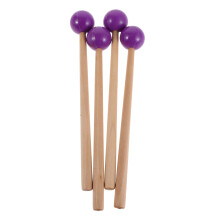 2Pares Baquetas De E Borracha Roxas Para Instrumentos Musicais