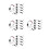 4Conjuntos Kit Subterrâneas Para Veículo Decoração Colorida 9