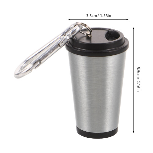 Silver Mini Ashtray Fireproof Portable Covered Ash Holder 2