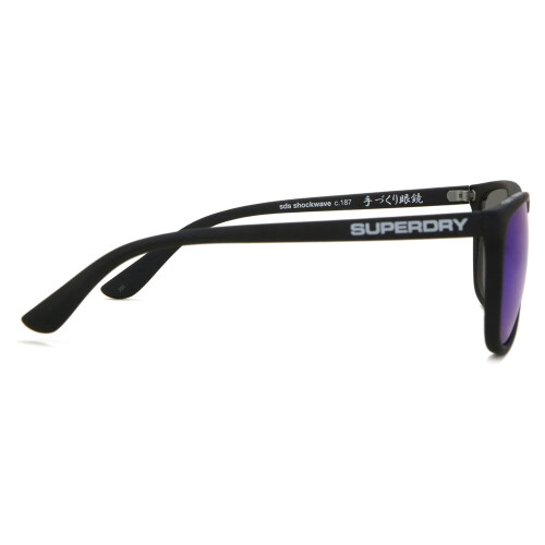 Superdry Superdry Sunglasses Shockwave 187 Rubberised Black / Blue Violet Mirror 1