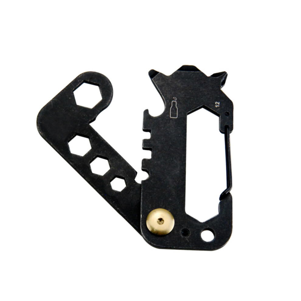 Multitool Carabiner Clip, Compact Stainless Steel Survival Gear With Bottle Opener, Screwdriver, Ruler And Wrench For Everyday Carry 9093122924294