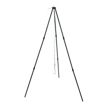 Faltbarer Campingstuhl mit Kette & Tasche – Aluminiumlegierung, Schwarz, 78x58cm