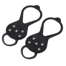 Non-Skid Crampons for Hiking Boots Ice Cleats Gripper Spikes Gear Essentials Accessories Snow Climbing Mountaineering AntiSlips Shoe Spikes with Enhan