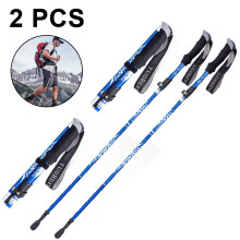 Ultralight Trekking Pole, Aluminum Alloy Telescopic Walking Stick For Most Terrain, Quick Lock System, Adjustable From 110 To 130 Cm, Ergonomic EVA Fo