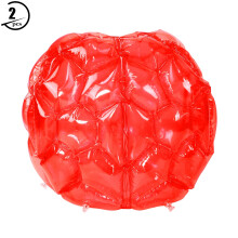 Draagbare opblaasbare bal voor kinderen en volwassenen, extra grote, leuke, gigantische bumperballen in rood, set van twee, gemaakt van duurzaam