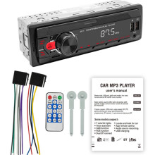 1DIN multimedia autoradio, Bluetooth 5.0 handsfree bellen en streamen, app-bediening, stabiel signaal, hifi-geluidskwaliteit, afneembaar frontpaneel