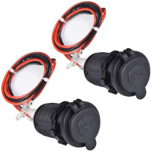 Presa impermeabile per auto, camion e barche, con fusibile da 10 A e cavo da 18 AWG.