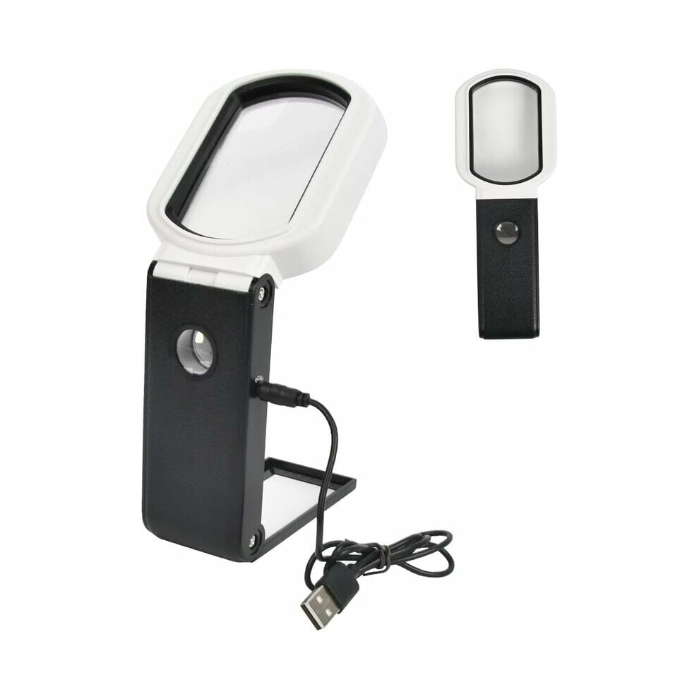 Seniors' Reading Companion, High Clarity Optical Magnifier, 5X 25X Magnifying Glass with Foldable Stand for Clear Vision and Comfortable Handling