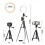 Ring Light With Extendable Tripod Stand, One Button Adjustment For Quick Height Setup Within 20 Seconds, For Online Teaching, Youtube, Ins, Facebook 5