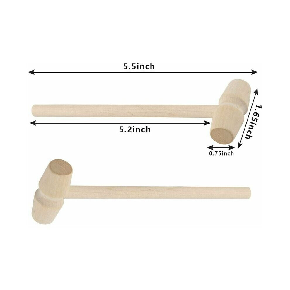 Wooden Hammers, Multi-Purpose Kids Hammer Wood For Chocolate Heart Mold, Smooth Original Surface Durable And Unbreakable 9169997246660