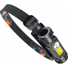Linterna frontal recargable de alto brillo, resistente al agua y ajustable, con diseño duradero para actividades al aire libre, con múltiples modos