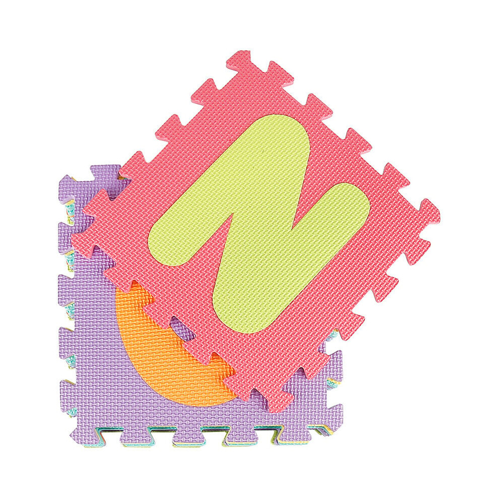 Educational Play Mat, Non-Toxic EVA Foam Interlocking Foam Tiles, Bright Vibrant Colors Soft Puzzle Mat for Easy Cleaning, Alphabet and Numbers for