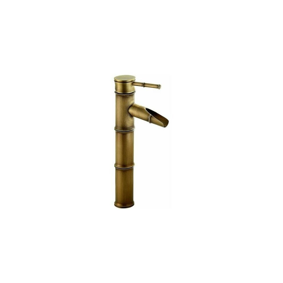 Deck Mounted Antique Bamboo Style Basin Faucet, Hot And Cold Water Availability, Advanced Filtration System For Soft Outflow, Durable Surface 9433291817742