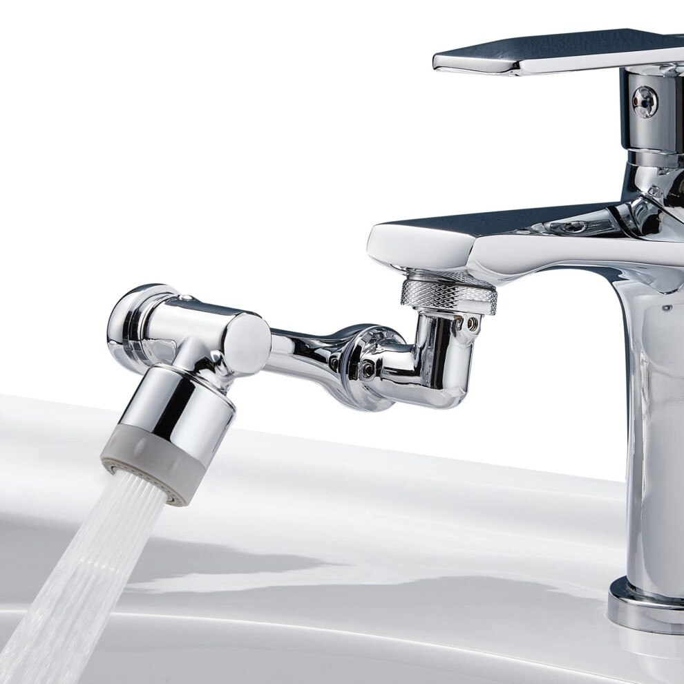 Robust Faucet Extender, 1080 Swivel Sink Faucet Aerator, Non-Splashing Stream Water-Saving Rotatable Faucet Sprayer, Sink Faucet Extension With 9405630312423