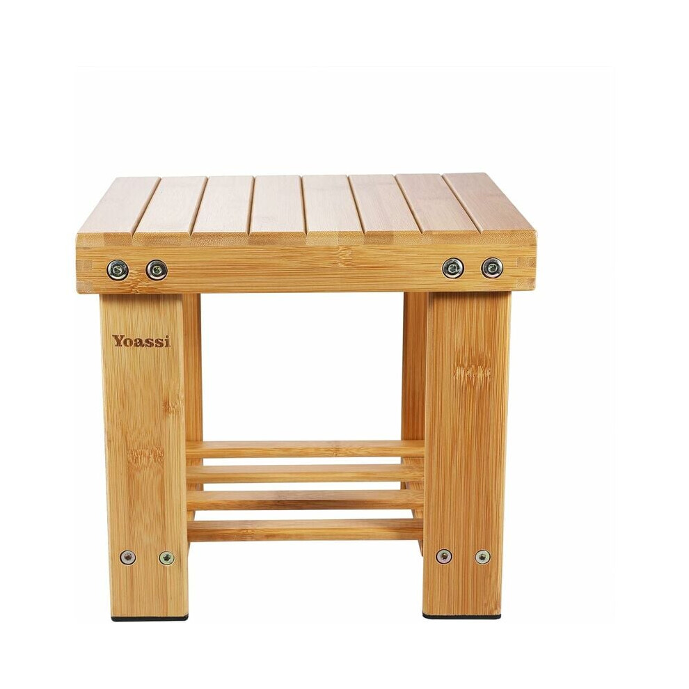 Bathroom Elegance: Exquisite Craftsmanship Bamboo Shower Foot Rest, Portable And Moisture-Proof For Your Daily Routine, Multi-Functional Footrest In 9448196411087