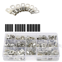 Battery Terminals Connectors with Heat Shrink Tube, Tinned Copper Wire Lugs and Professional Copper Lugs for Reliable Marine Automotive Power