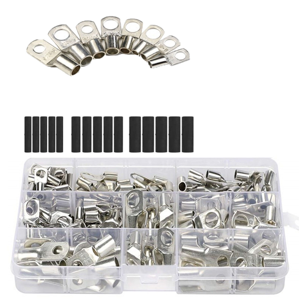 Strong Curl Ring Terminals For Marine Applications, Improved Conductivity Copper Ring Lug Connectors With Water Resistance, Crimped Soldered 9433291757758