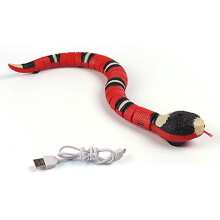 Elektrisk slangekattleke for interaktiv moro, sensorisk responsiv luring med USB-lading, høykvalitets ABS-plastdesign for sikker underholdning
