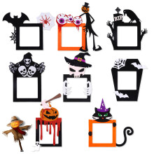 Arte de parede para quartos infantis e berçários, decoração de escritório em casa, adesivos de feltro para o Halloween, adesivo removível para