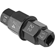 Soquete adaptador para eixo da roda dianteira de motocicleta, ferramenta hexagonal de alta resistência de 17 mm, 19 mm, 22 mm e 24 mm para troca
