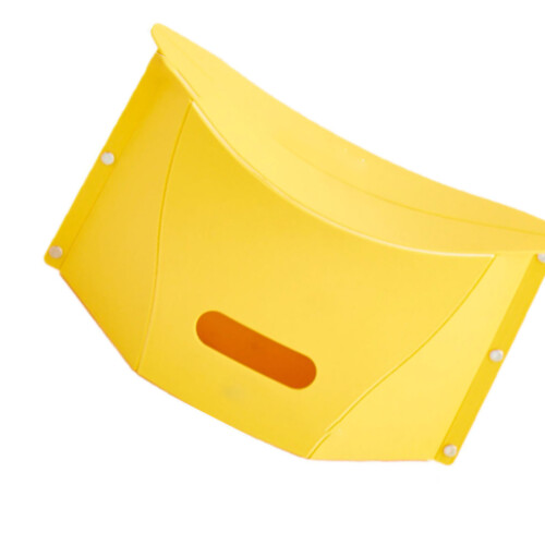 Taburete plegable de PP, amarillo fluorescente, 270 g 2