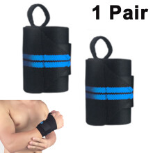 Munhequeira elástica para musculação e fitness com elasticidade direcional, oferece suporte ao pulso para melhor desempenho e reduz lesões.