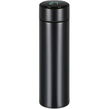Stilvolle, smarte Wasserflasche mit innovativer Temperaturanzeige, vakuumisolierte Edelstahlflasche, auslaufsicher, doppelwandig für einfache