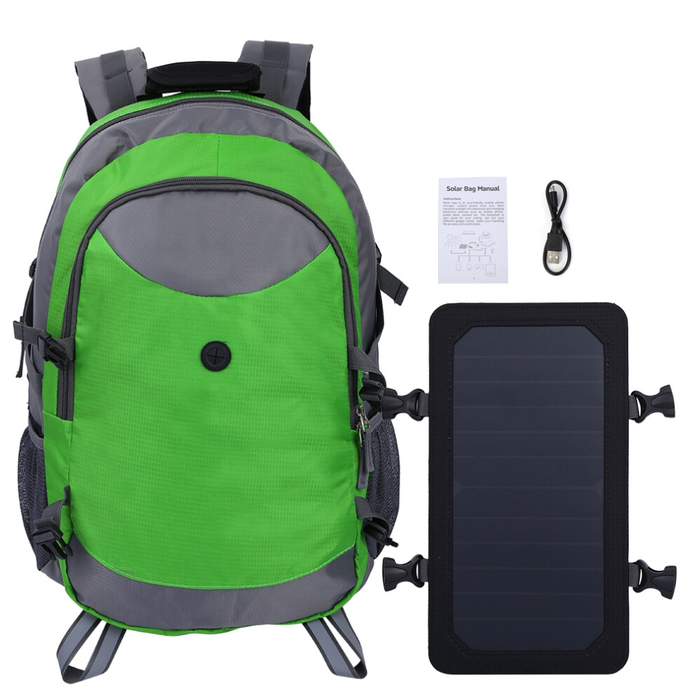 Reflective Safety Backpack, Ergonomic Design, 40L Gray Polyester Fabric & Pvc Fabric Water Resistant, Solar Charge Convert Rate 20%, Built-In Protecti 9463374545149
