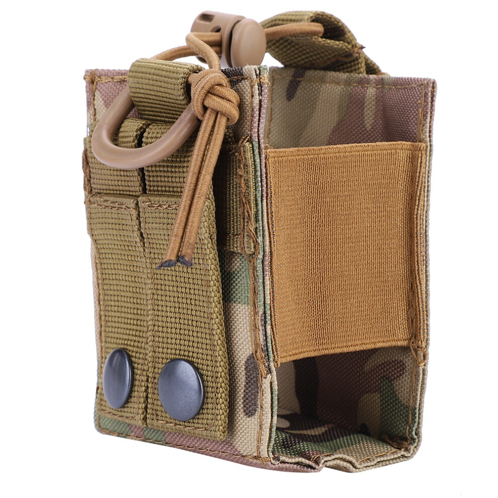 Tactical Molle Radio Pouch Holder, Durable Nylon Material Quick Release Holster For Walkie Talkies Secure Fastening With Detachable Hook & Loop Suitab 9301476959337