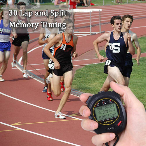 Precision In Hand: 30 Lap Split Memory Stopwatch With Pace Mode, Multifunctional Timer, Ergonomic Design For Comfort And Control, Ideal For Coaches An 1