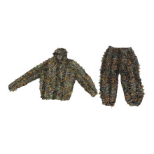 Lightweight Breathable Camouflage Ghillie Suit With Zipper Design 3D Camouflage Concealment For Hunting Photography Adult And Youth Sizes Leaf