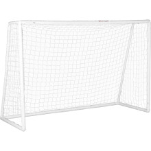 Trave de futebol portátil, montagem rápida para jogos ao ar livre, construção robusta com fibra de polipropileno de alta qualidade e sistema de