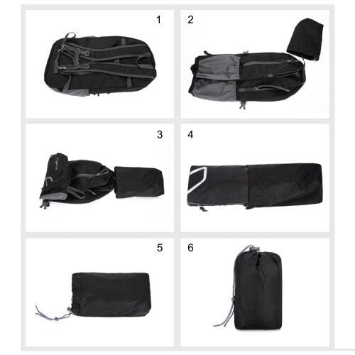 Foldable Backpack for Hiking Travel Lightweight Water Resistant Durable with Multiple Storage Compartments Humanization Design Reflective Stripe 1