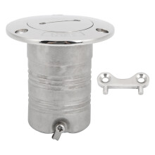 Stainless Steel Deck Fill for Boat Fuel Tanks, Corrosion Resistance Marine Grade Filler Cap with Secure Locking Mechanism Mirror Finish Hardware Fits