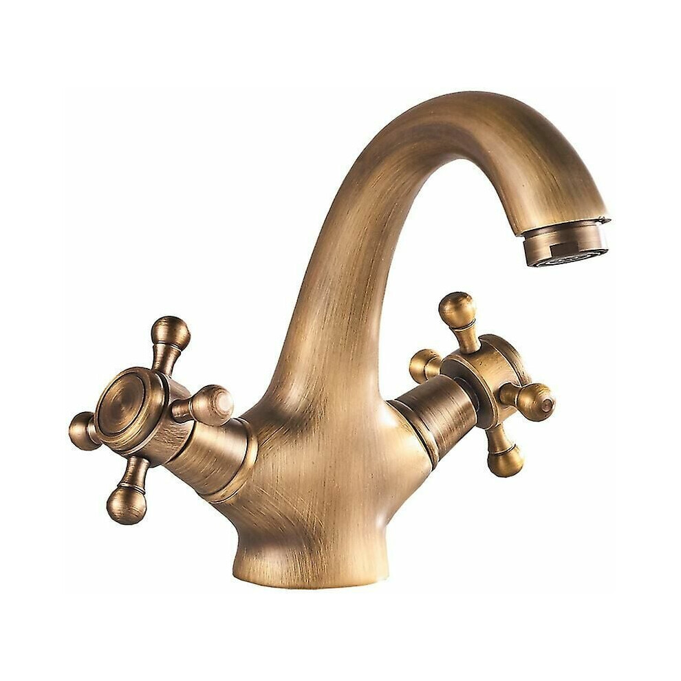 Elegant Hot And Cold Faucet With Solid Brass Material Body, Corrosion Resistant And Durable Finish For Bathroom And Kitchen Sink 9358999486697